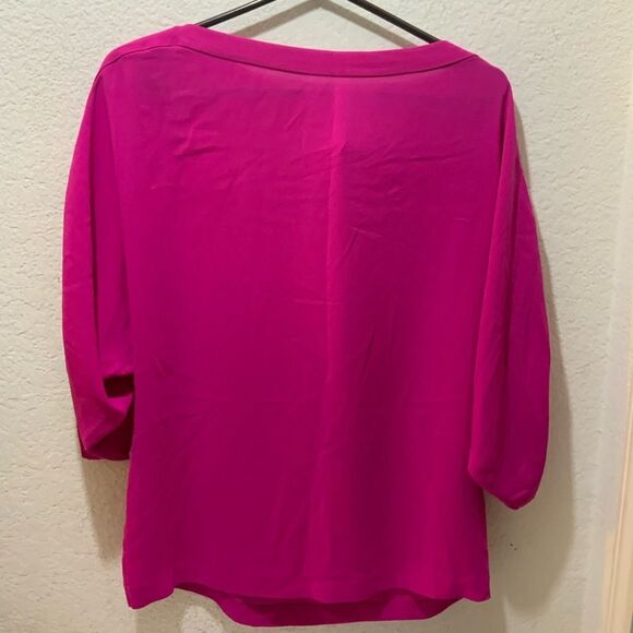 Diane Von Furstenberg pink Sleeve Top size S - Picture 2 of 5